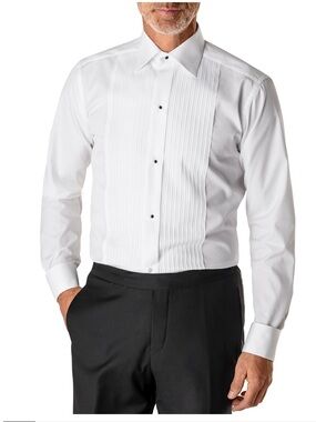 Eton Contemporary Fit Pleated Bib Tuxedo Shirt 17.5/44 French cuff